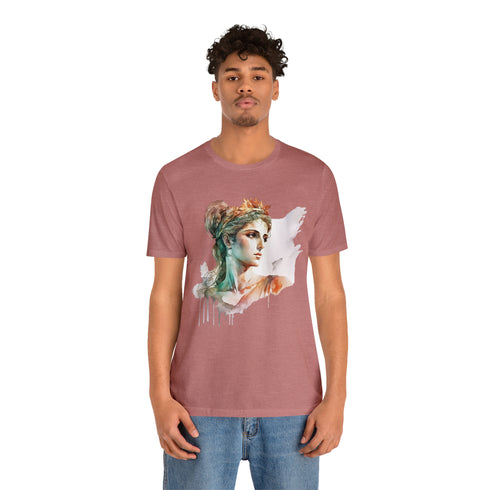 Greecian Goddess in Watercolor - Short Sleeve Tee